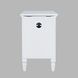 Westport White Rectangular Chairside End Table with USB Charging
