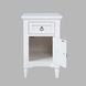 Westport White Rectangular Chairside End Table with USB Charging