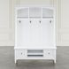 Westport White Hall Tree with Storage Bench