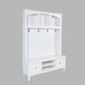 Westport White Hall Tree with Storage Bench