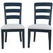 Westport Navy Upholstered Ladderback Dining Chair Set of 2