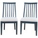 Westport Gray Upholstered Slat Back Dining Chair Set of 2