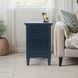 Westport Navy Rectangular Chairside End Table with USB Charging