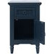 Westport Navy Rectangular Chairside End Table with USB Charging