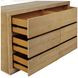 Harper Light Oak 6 Drawers Dresser