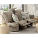 Beacon Mushroom and Porcelain Lay Flat Power Reclining 79" Loveseat with LED and USB Charging