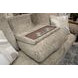 Beacon Mushroom and Porcelain Lay Flat Triple Power Reclining 88" Sofa with Drop Down Table