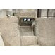 Beacon Mushroom and Porcelain Lay Flat Power Reclining 79" Loveseat with LED and USB Charging