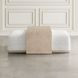 Hudson Ivory and Gray Wash Upholstered Rectangular Ottoman with Cocktail Table Top