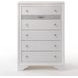 Naima White 5 Drawer Chest