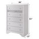 Naima White 5 Drawer Chest