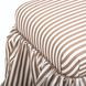 Gertrude Brown Performance Fabric Upholstered Square Skirted Ottoman
