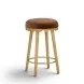 Oodle Bronze Performance Vegan Mohair Upholstered Counter Height Stool
