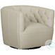 Mira Taupe Leather Swivel Chair