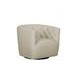 Mira Taupe Leather Upholstered Swivel Accent Chair