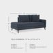 Bixler Navy Corner Chaise