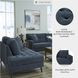 Bixler Navy Corner Chaise