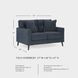 Bixler Navy Loveseat