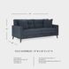 Bixler Navy Sofa