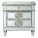Varian Silver 3 Drawer Nightstand