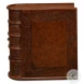Barnes Brown Leather Book Side Table