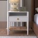 Cleo Coconut Milk 1 Drawer Nightstand