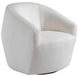 Natalie Ivory Upholstered Swivel Chair