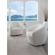 Natalie Ivory Upholstered Swivel Chair