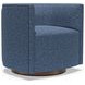 Ingrid Blue Upholstered Swivel Chair