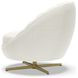 Lucille White Upholstered Swivel Chair