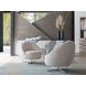 Lucille Beige Upholstered Swivel Chair