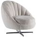 Lucille Beige Upholstered Swivel Chair