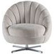 Lucille Beige Upholstered Swivel Chair