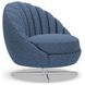 Lucille Blue Upholstered Swivel Chair
