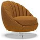 Lucille Orange Upholstered Swivel Chair