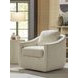 Liz Ivory Upholstered Swivel Chair
