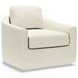 Liz White Upholstered Swivel Chair