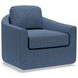 Liz Blue Upholstered Swivel Chair