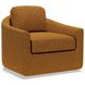 Liz Orange Upholstered Swivel Chair
