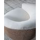 Natalie Ivory Upholstered Woven Swivel Chair