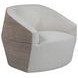 Natalie Ivory Upholstered Woven Swivel Chair