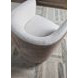 Ingrid White Upholstered Woven Swivel Chair