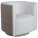 Ingrid White Upholstered Woven Swivel Chair