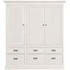 Structures White 81" Triple Storage Display with 6 Drawers