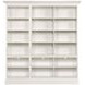 Structures White Triple Bookcase with 18 Shelves