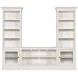 Structures Quad White 102" Entertainment Console with Bookcase and 2 Doors