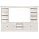 Structures Quintuple White 131" Entertainment Center with 4 Doors