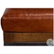 26755 Brown Leather Cushion Bench