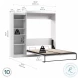 Pur White 90" Queen Wall Storage Bed