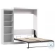 Pur White 90" Queen Wall Storage Bed